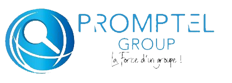 LOGO PROMPTEL GROUP bleu